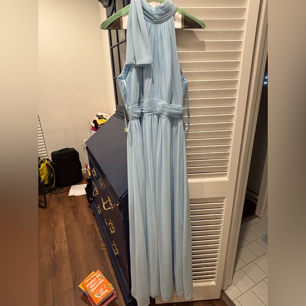 Elegant Blue Sleeveless Dress